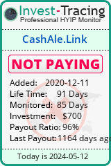 CashAle.Link details image on Invest Tracing