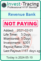Revenue Bank details image on Invest Tracing
