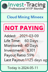 Cloud Mining Mineex details image on Invest Tracing