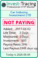 HYIP Monitor-Invest-Tracing.com
